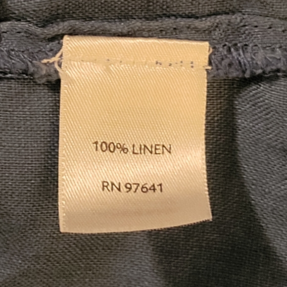 J.Jill Linen Blouse Buttondown Short Sleeve Blue  Casual Career Womens Small - Picture 11 of 11